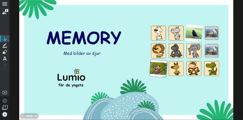Lumio-lektion memory djur