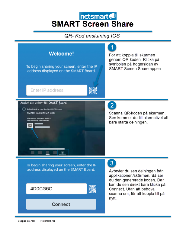 Skärmdela till SMART Board med SMART Screen Share-appen