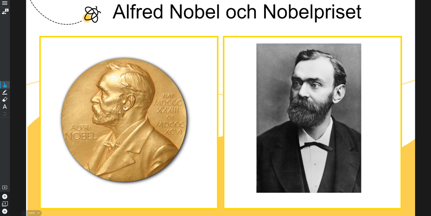 Lumio-lektion om Alfred Nobel och Nobelpriset